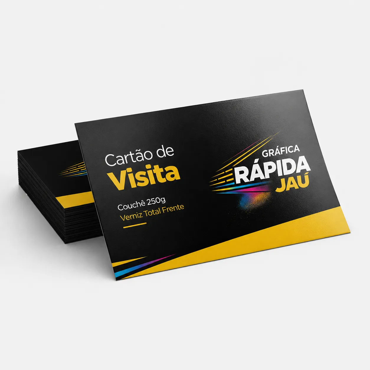Cartão de Visita em Couché Brilho - Couché 300g - 88x48mm - 4x0 frente - Refile - GIV 4571